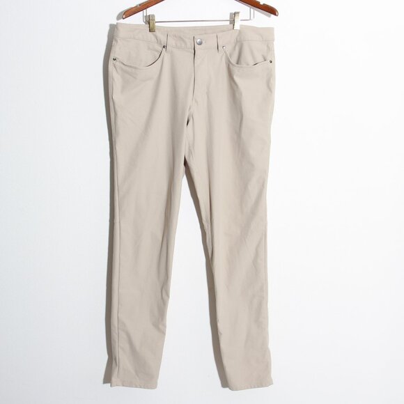 Lululemon ABC Skinny-Fit Pant 32.5" *Warpstreme Beige 5-Pocket Size 35 - Picture 2 of 12